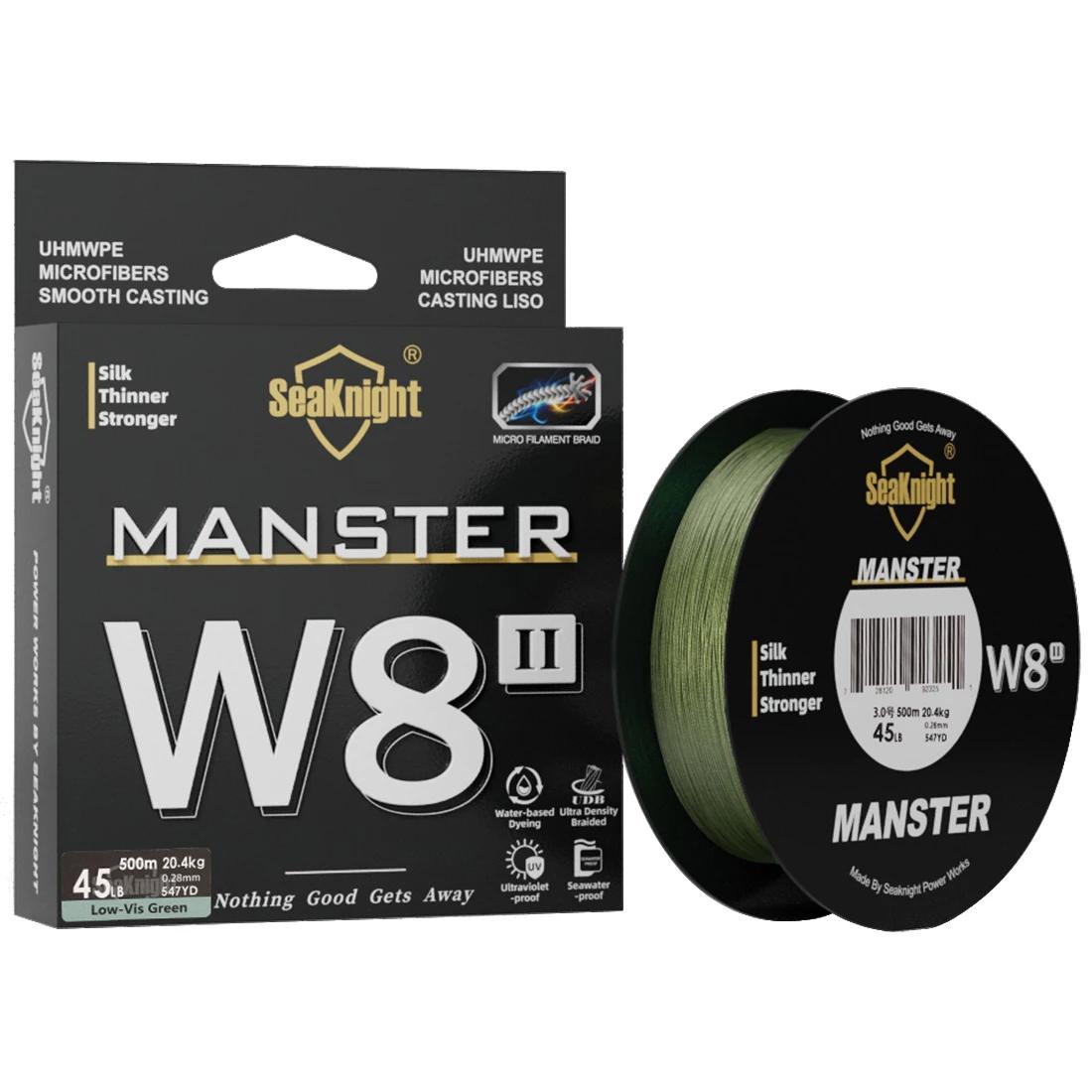 Seaknight marca w8 ii série 500m 8 fios linha de pesca avançada trançada pe linha anti-uv revestimento à prova de água do mar linha de pesca - Image 1