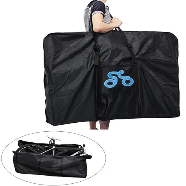 Saco de Armazenamento para Bicicleta Dobrável com Alça de Ombro - Ideal para Transporte e Acessórios 26-29 Polegadas