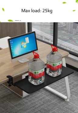 WM-30 Suporte de Teclado e Mouse, Suporte de Mesa, Suporte com Trilho Deslizante, Dobre, Debaixo da Mesa, 25kg, Metal, Madeira - Image 5