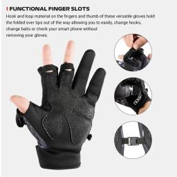 Noeby-luvas de pesca resistentes ao inverno para homens e mulheres, pesca, antiderrapante, tela deslizante, quente, pesca no gelo, caça - Image 4