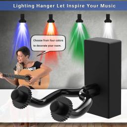 LED Guitar Hanger Com Back Light Display Para Suporte De Montagem De Parede Em 4 Cores Guitarra Acessórios - Image 3