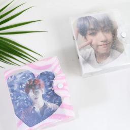 Mini Álbum de Fotos com Fivela Magnética Fecho, 3 Anéis, Glitter Photocard, A8 Binder, Livro Suporte Kpop, 10 Folhas, 20 Bolsos, 3" - Image 3