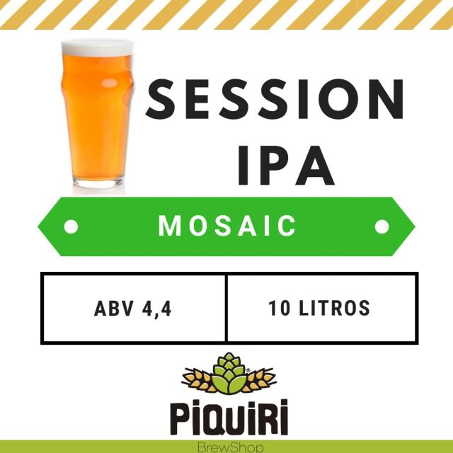 Receitas Práticas para Fazer Cerveja Artesanal 10L de Session IPA com Lúpulo Mosaic