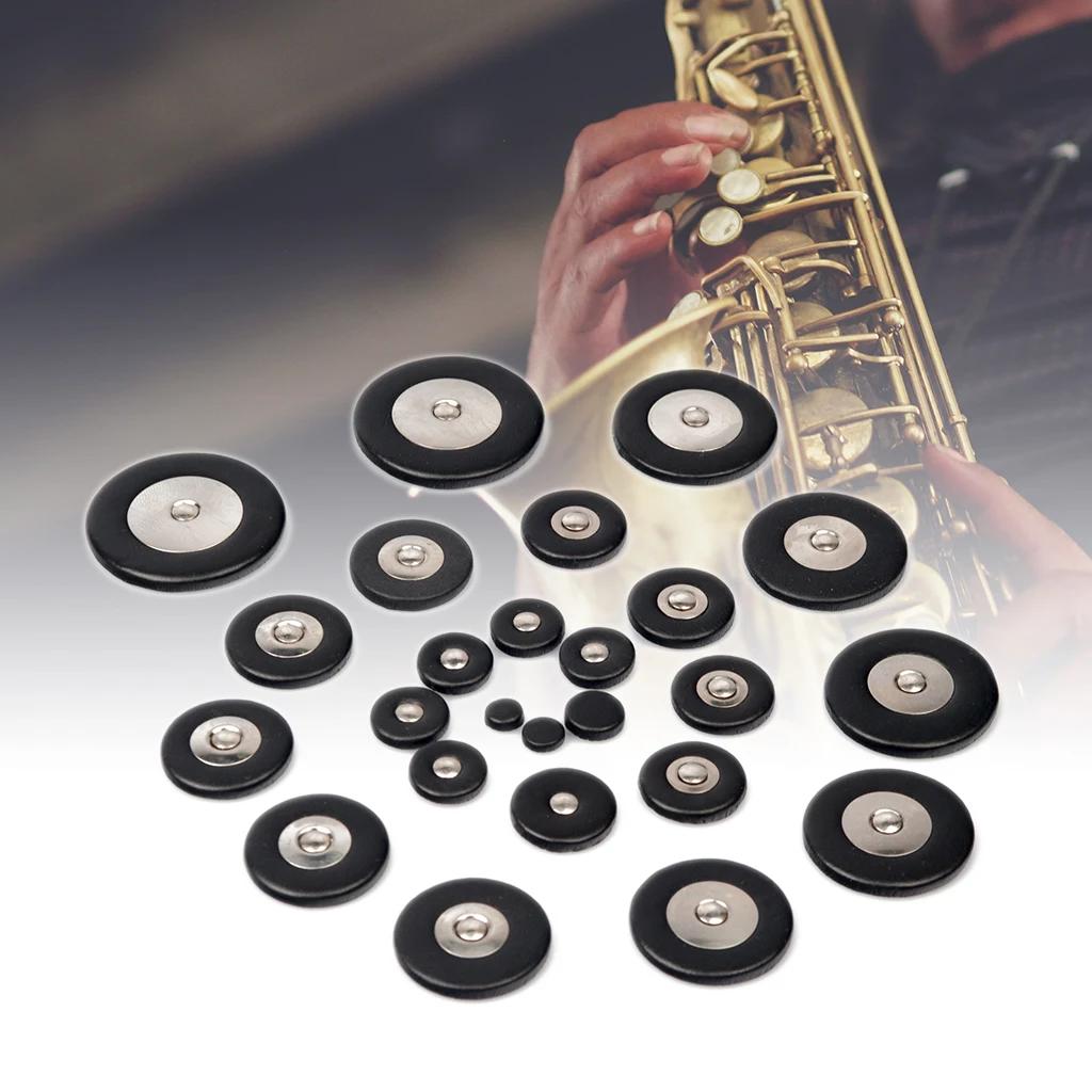 Mugig-Durável Saxofone Alto Pads, Peças de Reparo Sax, Acessórios Soprano Tenor, Preto, 25pcs - Image 1