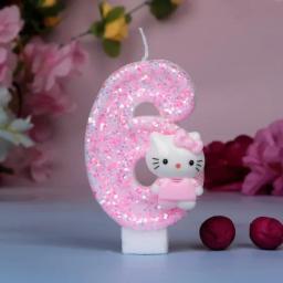 HelloKitty Velas Digitais, Humor, Criativos, Fofos, Anime Figure, Desenhos Animados, Atmosfera de Festa, Decorar, Aniversário, Acessórios Bolo - Image 3