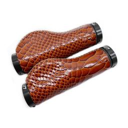 Capas do guiador do couro do vintage para a bicicleta dobrável, guiador ergonômico da bicicleta - Image 2