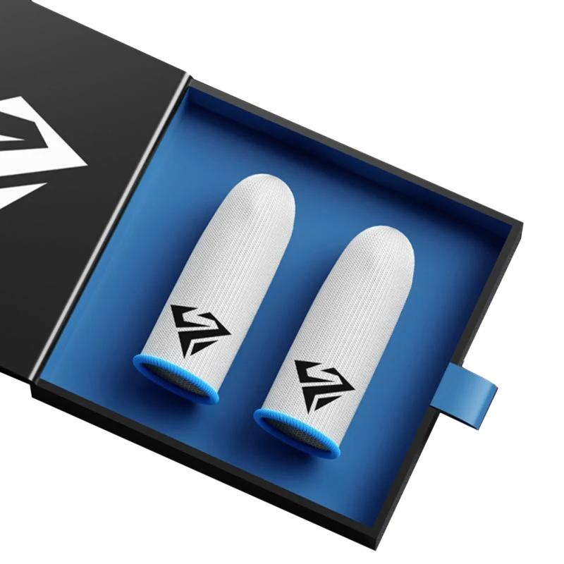 Luvas do dedo do jogo para jogos móveis 0.25mm fibra de prata de vidro sem costura polegar fingertip capa anti-suor para - Image 1