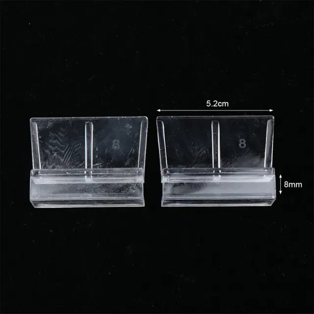 Suporte Acrílico para Aquário com Clipes de Tampa para Vidro 6mm a 12mm - Pacote com 2 Peças