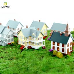 Ho N Escala Modelo Casa, Estilo Americano, Modelo Pátio, Material de Construção, Diorama Train, Railway Layout, 1Pc, 1:87 - Image 5