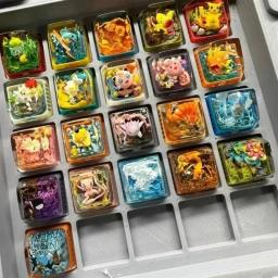 Boné de Teclado Mecânico Pokémon Transparente, Gengar, Pikachu, Charizard, Eevee, Micro, Criativo, Solteiro, Computador - Image 1