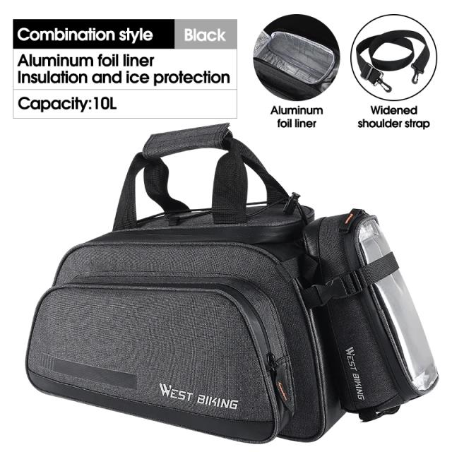 Saco 2 em 1 para Bicicleta West Biking: Pannier Pack e Assento para Montanha, Acessórios Ideais para Ciclistas