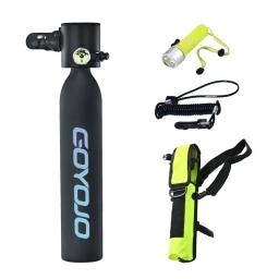 Portátil Kit de Oxigênio Mergulho, Mini Tanque de Mergulho, 5-10 Minutos, Equipamentos de Respiração Subaquática, 0,5 L - Image 1