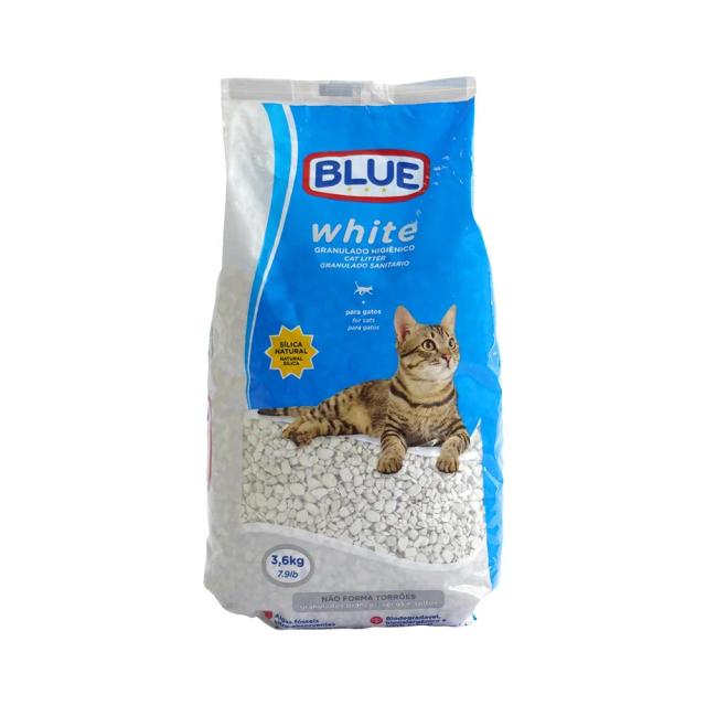 Areia para Gatos 3,6kg White Blue: Conforto e Suciedade para seu Pet