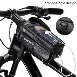 Bicicleta Saco Impermeável Touch Screen Ciclismo Saco Top Front Tube Frame Bag Road Bike Phone Mount Bag Phone Case Acessórios para bicicletas - Image 4