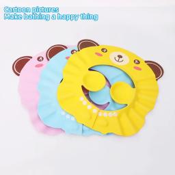 Chapéu de lavagem de cabelo ajustável para bebê, Kids Shampoo Bathing Shower Protect Head Cover, Soft Shower Cap, Crianças Ear e Eye Protection - Image 3