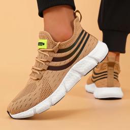 Tênis casual masculino, respirável, leve, esportes ao ar livre, caminhada, tênis, tênis de luxo, tênis, tênis de corrida, 2024 - Image 5