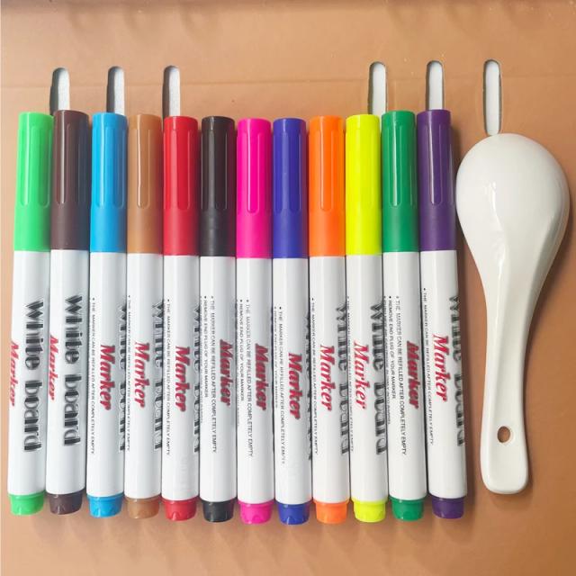 Conjunto de 12 Marcadores Permanentes Coloridos e Impermeáveis para Tecido - Inclui Canetas Acrílicas e Aquarela