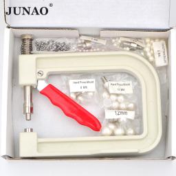 Junao 4 5 6 8 10 12mm pérola configuração máquina ferramentas contas rebite máquina de fixação para chapéu sapatos roupas diy artesanato acessórios - Image 1