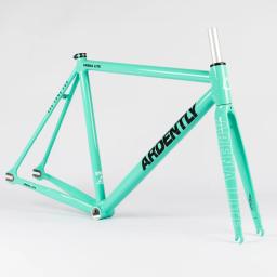 Ardently lite frameset 700c alumínio engrenagem fixa quadro & garfo pista fixie bicicleta 50cm 52.5cm 55cm peças de bicicleta de velocidade única - Image 4