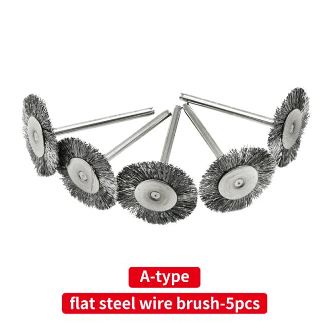 Kit de Escovas de Arame para Polimento Dremel com Brocas de 3mm para Ferramentas Elétricas e Die Grinders