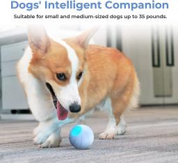 ATUBAN-Bola de brinquedo interativa inteligente do cão, movimento automático saltando bola rolante, borracha natural durável para cães pequenos e médios - Image 5