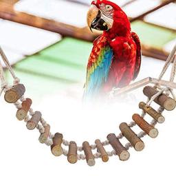Escada De Escalada De Papagaio De Madeira Para Pássaro, Stand Brinquedos para Hamster Acessórios Para Gaiola De Pássaro Corda De Escalada De Papagaio - Image 3