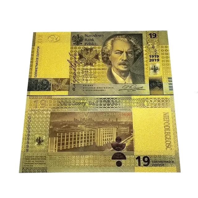 Polska KROLOWA Folha de Ouro Coleção Comemorativa 100 Notas
