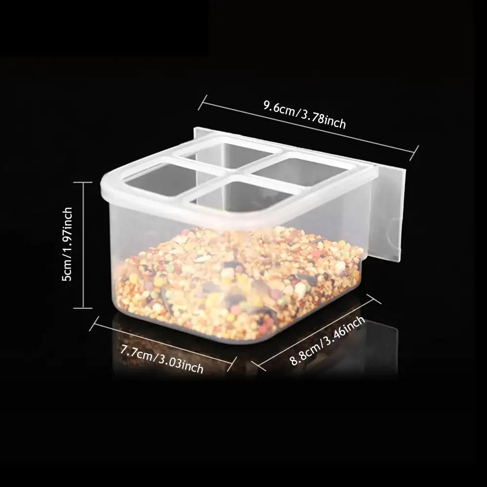 Alimentador Papagaio Transparente para Periquitos Pequenos e Médios, Bebedor, Suprimentos de Pássaros, Gaiola, Pássaros, Água Pendurada Tigela, Pet Food Container - Image 1