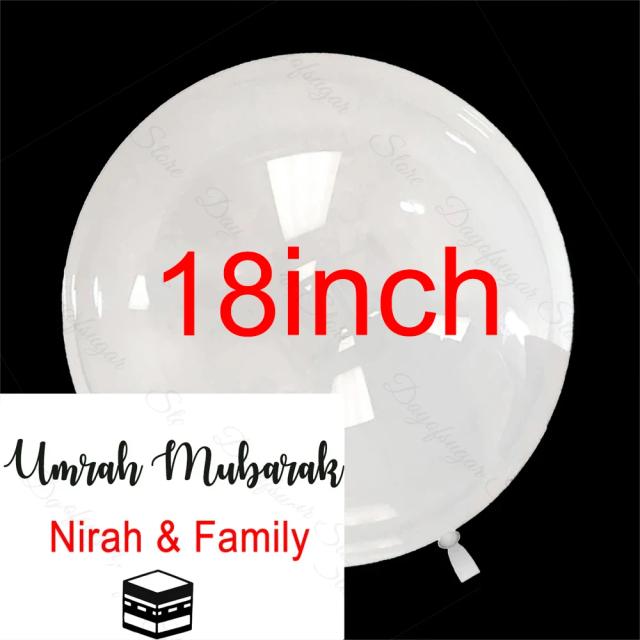 Adesivo de Vinil Personalizado para Eid Mubarak 2024 - Balão Claro em Prata, Preto e Dourado para Decoração Festiva