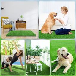 Grande Dog Grass Patch Potty, Tapete lavável para treinamento de animais de estimação, Fácil de limpar, Puppy Pee Pad, Perfeito Indoor e Outdoor - Image 5