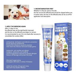 Pomada de remoção de ácaros para animais, cães e gatos remoção do fungo, creme anti coceira, cuidados externos, micose - Image 6
