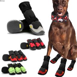 Botas de neve antiderrapantes impermeáveis para cães grandes, Sapatos reflexivos para cães grandes, Botas de caminhada para animais de estimação - Image 1