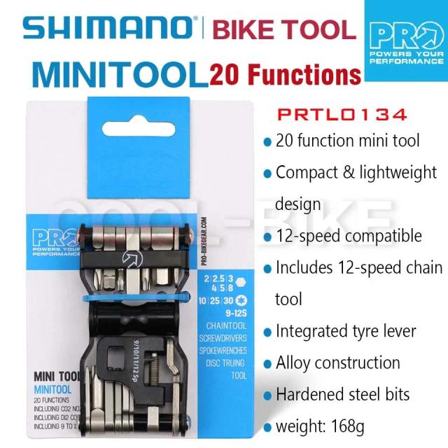 Kit de Ferramentas para Reparação de Pneus Shimano-Pro Mini: Multi-ferramentas Dobráveis, Chave de Bicicleta, Chave de Fenda e Cortador de Corrente