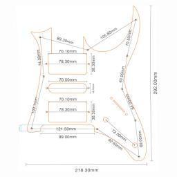 Pleroo peças de guitarra elétrica personalizadas, para moer ibanez rg 350 dxz pickguard hsh humaca captador de arranhões - Image 6