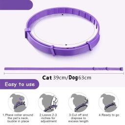 Coleira calmante natural para animais de estimação, ansiedade ajustável, feromona, reduzindo coleiras duradouras, gatos e cães - Image 3