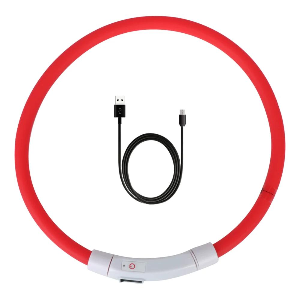 Coleira de carga luminosa noturna para animais de estimação, coleira brilhante intermitente, Dog Loss Prevention, LED USB, segurança noturna, Pet Acessórios - Image 1
