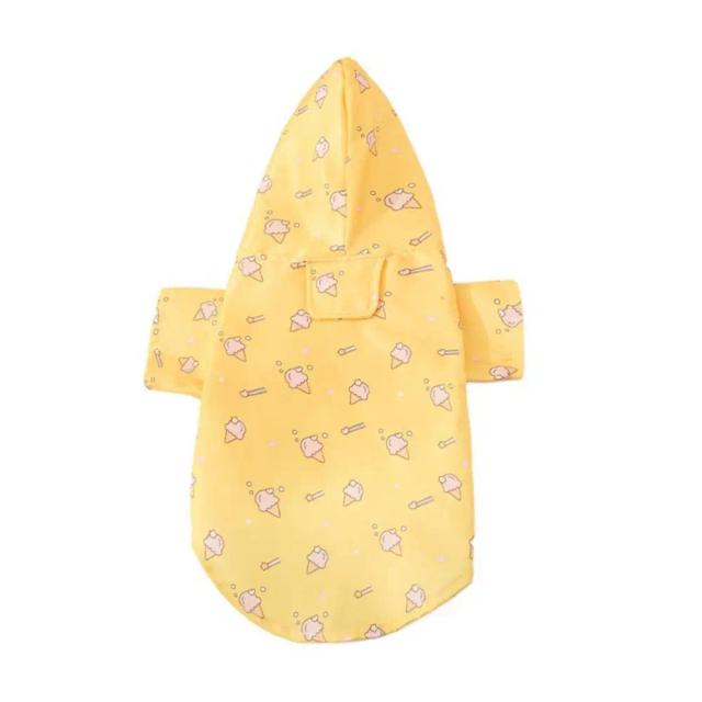 Jaqueta Impermeável de Poliéster para Cães, Capinha Antivento e À Prova d'Água com Estampa de Desenhos Animados, Ideal para Atividades ao Ar Livre, 1 Unidade
