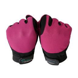 Cavassion feminino respirável equipamentos equestres luvas de mãos ao andar de cavalo equino vermelho formiga protetores de mão antiderrapantes - Image 2