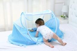 Berço Mosquiteiro Portátil Compacto com Zíper Proteção Para Bebê - Image 4