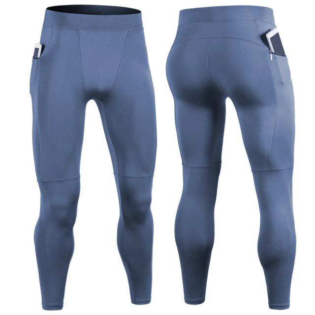 Leggings Masculinas com Bolso e Zíper: Calças de Compressão para Basquete e Academia de Alta Qualidade