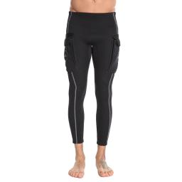 SBART-Calças de neoprene com bolso masculino, calças de fato preto, térmica para mergulho, surf, nova chegada, 3mm - Image 2