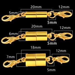 2 conjunto prendedores forte fivela magnética com lagosta fecho de couro cordão pulseira colar fim fecho conectores diy jóias fazendo - Image 2