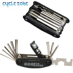 16 em 1 kit de ferramentas multiuso reparação bicicleta, multi-ferramenta, chave de fenda, alavancas do pneu, chave hex falou, ferramentas de reparo dobráveis - Image 1