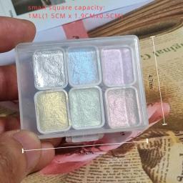 Paleta metálica portátil para pintura de unhas, perolado, tinta aquarela sólida, embalados à mão, estudante arte escola suprimentos - Image 2