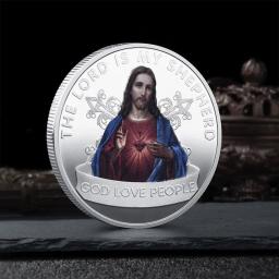 Moedas Comemorativas De Jesus, Lembranças Religiosas Coleção De Moedas, Cristo Medalhas De Metal, Prata Banhada A Ouro, Atacado - Image 3