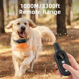 ROJECO Elétrica Dog Training Collar, Controle Remoto, IPX7 Impermeável, Vibrador Elétrico, Casca, Stop Shock, Pet, Puppy - Image 2