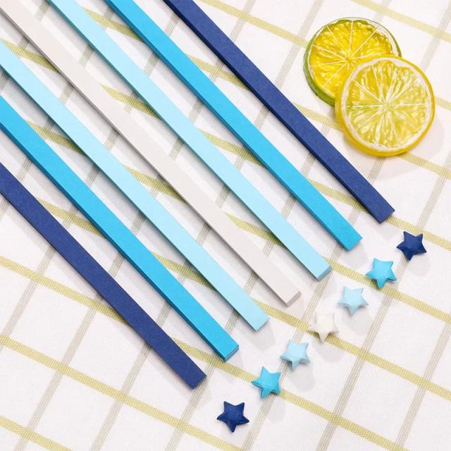 540 Folhas de Papel Origami Dupla Face para Estrelas Coloridas - 27 Cores para DIY e Decoração Artesanal em Casa