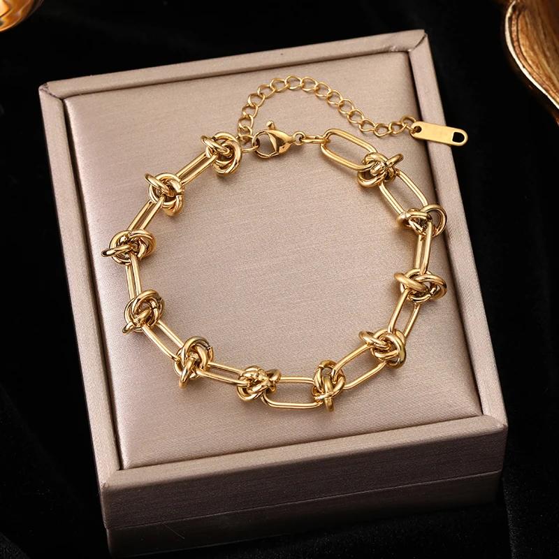 GANEMLY-Pulseira de Zircão Multicamada em Aço Inoxidável para Homens e Mulheres, Nova Corrente de Pulso Impermeável Do Punk - Image 1