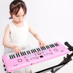 Órgão Eletrônico com Microfone para Crianças, USB, Teclado Digital, Piano, Instrumento Musical, Brinquedo Elétrico, 61 Teclas - Image 3