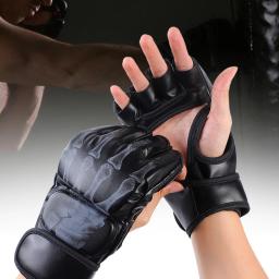 MMA Kick Boxing Luvas de malha de couro PU respirável perfuração Sparring Kickboxing Luvas para adultos crianças fitness mma exercício - Image 1